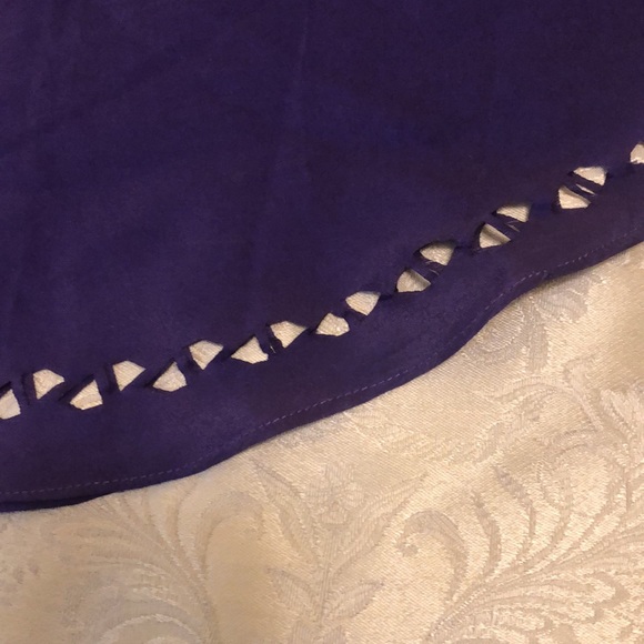 VINTAGE UNUQUE GUESS LOS ANGELES PURPLE TOP - SIZE S - LACY CUT OUTS - #328 - Picture 8 of 11